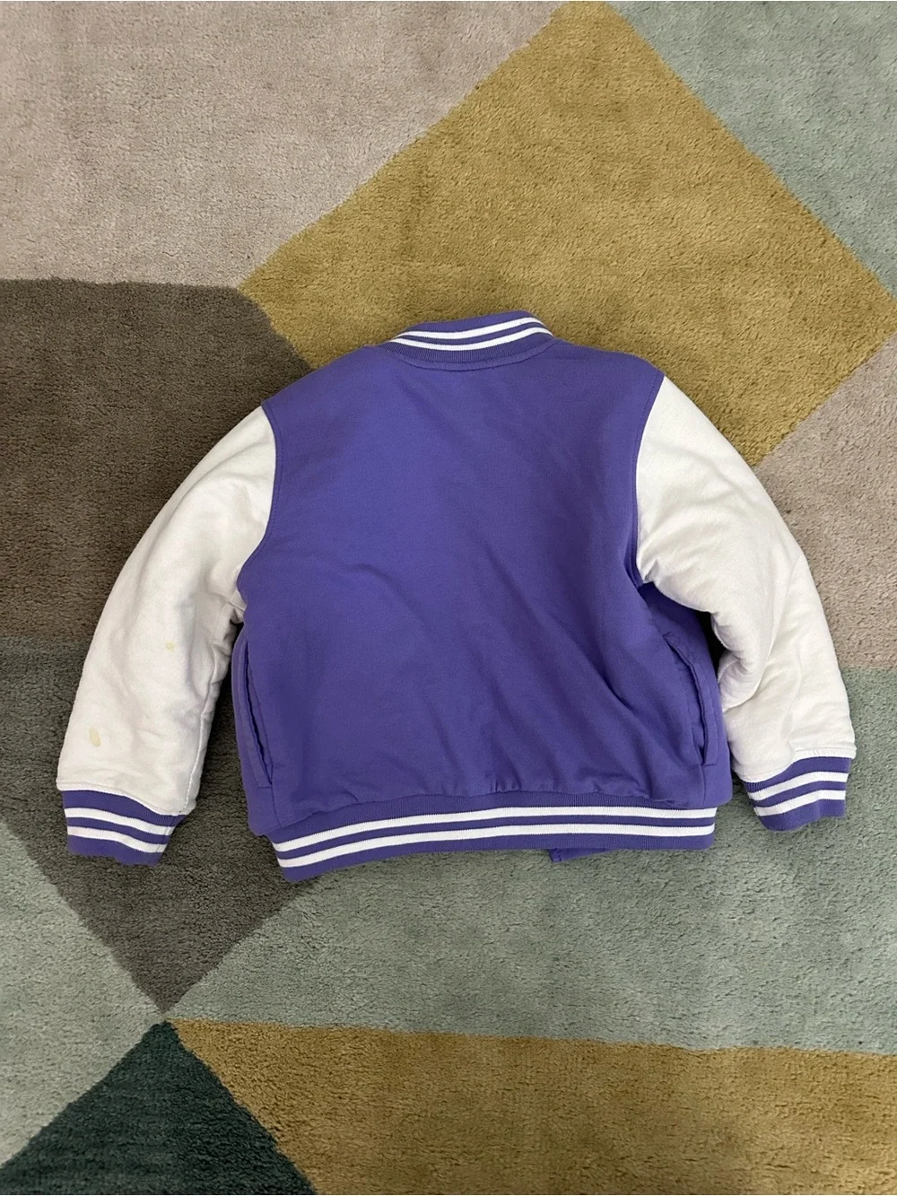 Marvel Purple & White Ghost Spider Varsity Jacket for Kids
